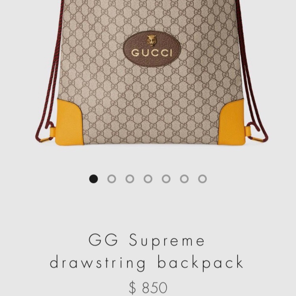 Gucci GG Supreme Drawstring Backpack - Picture 7 of 7